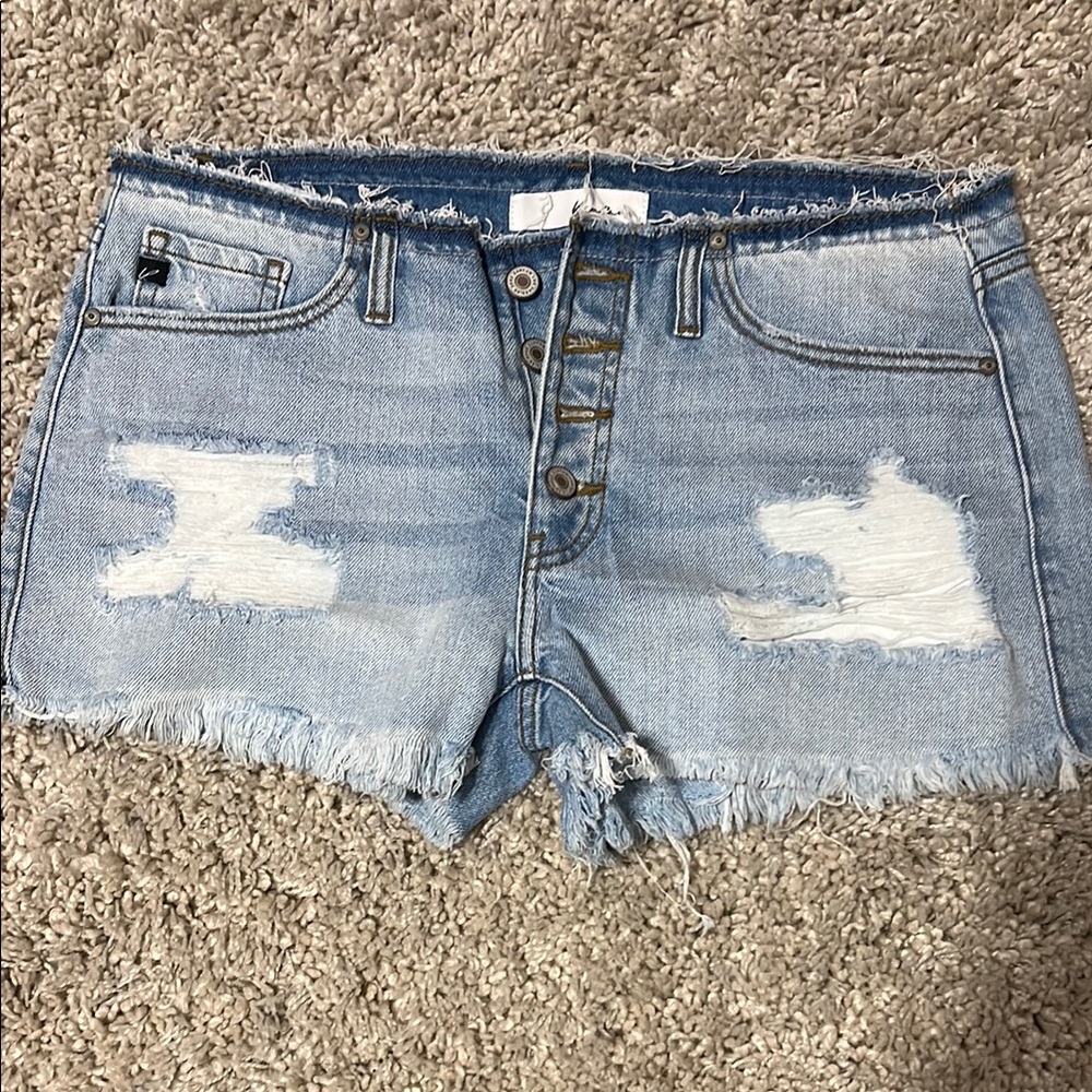 KanCan Blue Distressed Jean Shorts